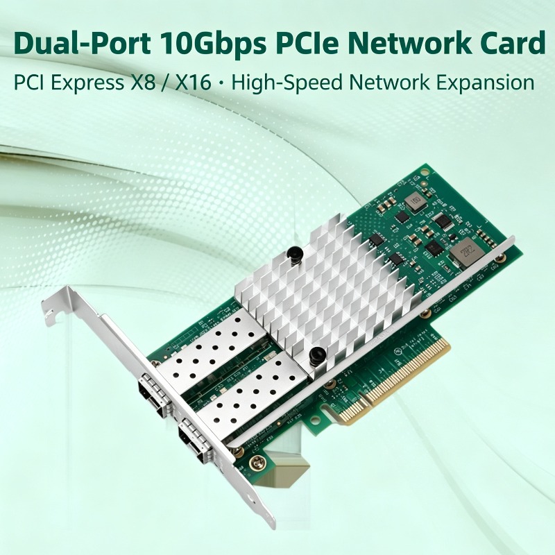 10Gb Sfp+ Pcie Network Card Dual Port - X520-DA2 82599EN، بطاقة شبكة ألياف بصرية